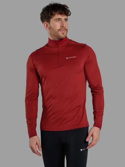 Montane Dart XT Thermal Zip Neck Long Sleeved Top, Dark Maple
