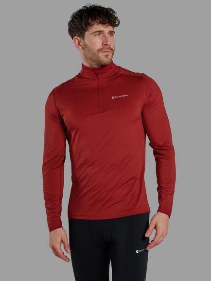 Montane Dart XT Thermal Zip Neck Long Sleeved Top, Dark Maple