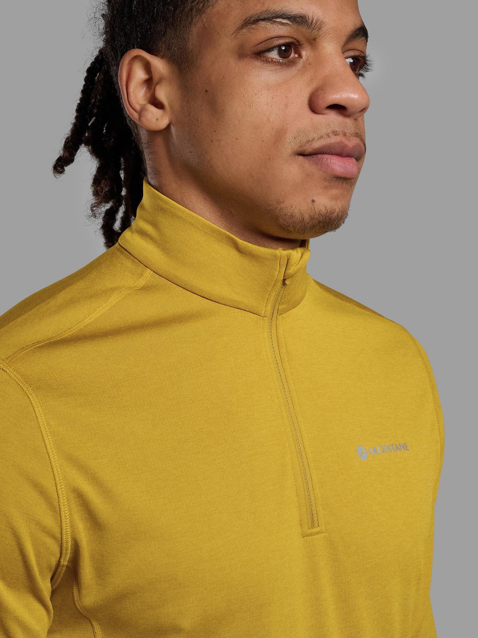 Product image 4 of 4, which shows Montane Dart Zip Neck Baselayer, Ginkgo Gold, XS