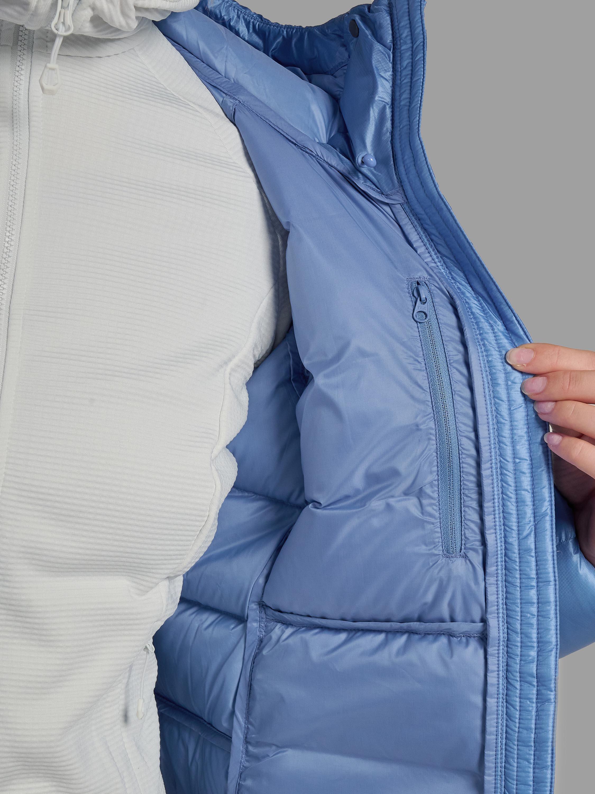 Product image 6 of 11, which shows Montane Women's Anti Freeze XT Hooded Down Jacket, Cornflower, 8