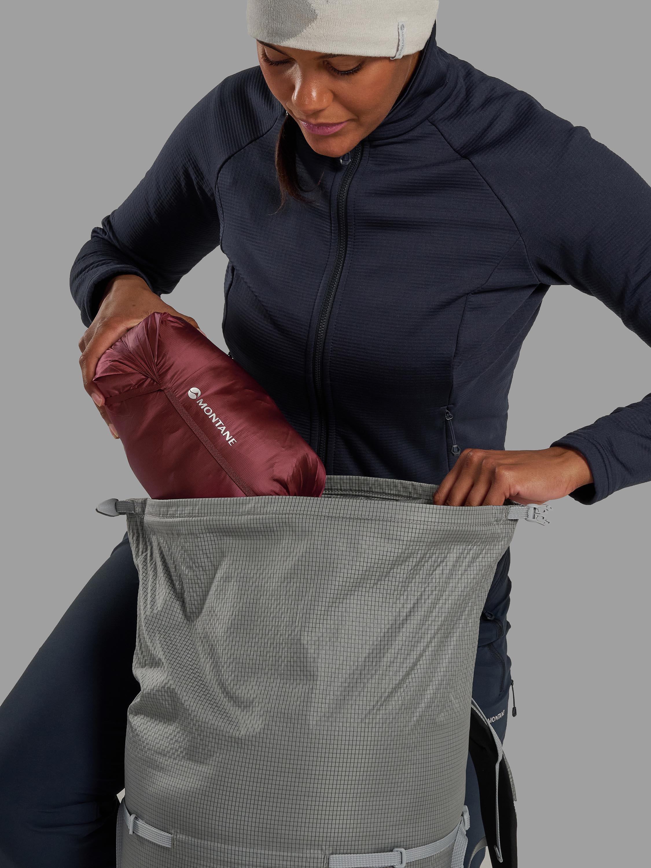 Product image 9 of 11, which shows Montane Women's Anti Freeze XT Hooded Down Jacket, Sumac, 8