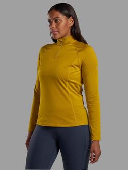 Montane Dart XT Thermal Long Sleeve Zip-Neck Top, Gingko Gold, Ginkgo Gold