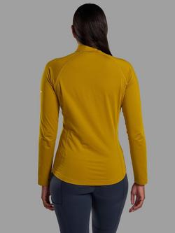 Montane Dart XT Thermal Long Sleeve Zip-Neck Top, Gingko Gold - view 2, Ginkgo Gold