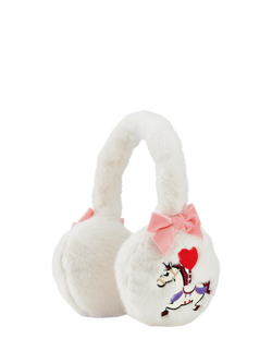 Stych Kids' Faux Fur Unicorn Ear Muffs, White, White