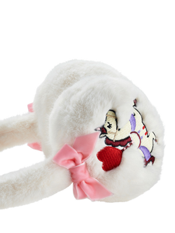 Stych Kids' Faux Fur Unicorn Ear Muffs, White - view 2, White