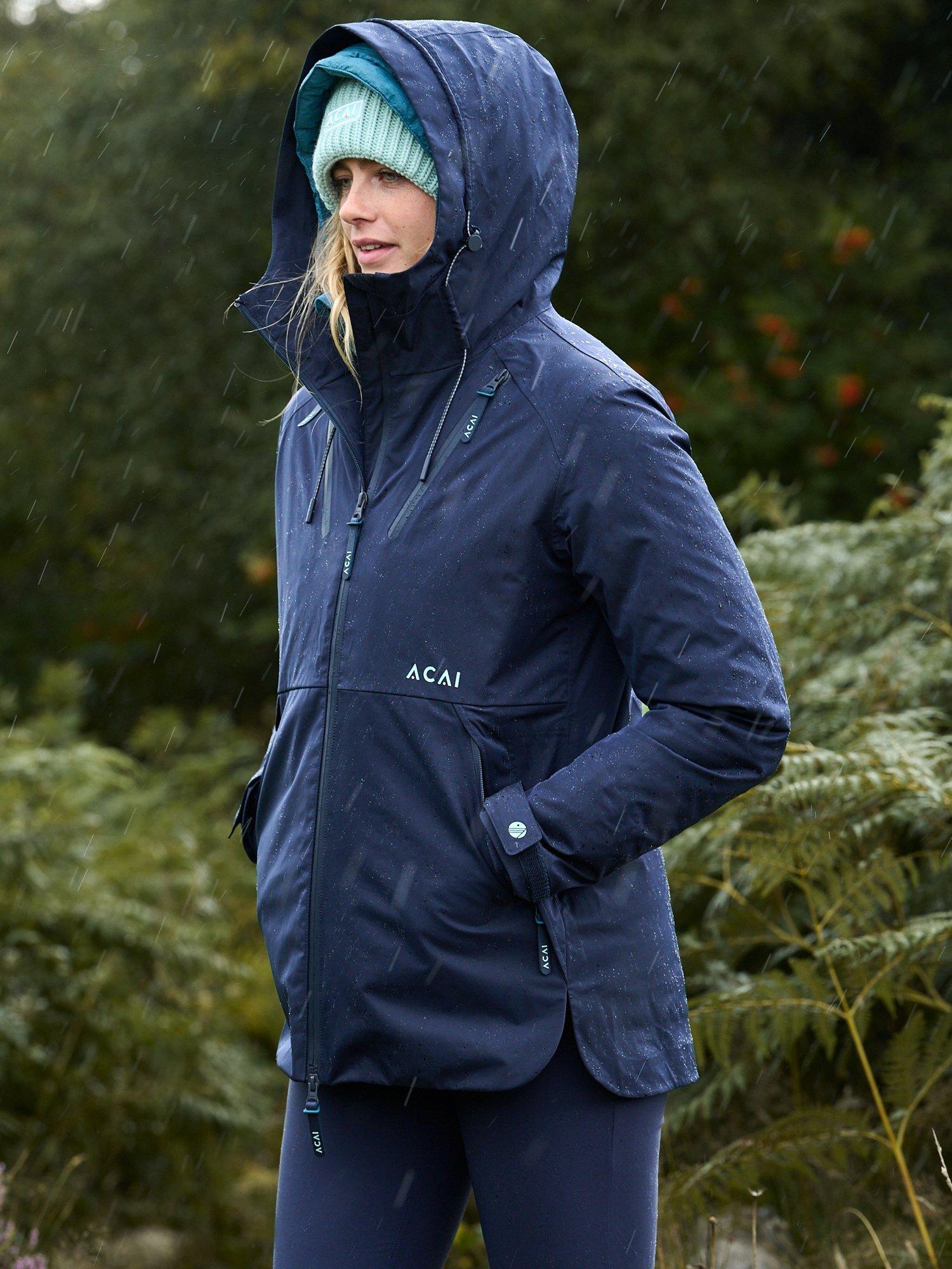 Product image 3 of 6, which shows ACAI Rainscape Waterproof & Windproof Hooded Jacket, Deep Navy, 6