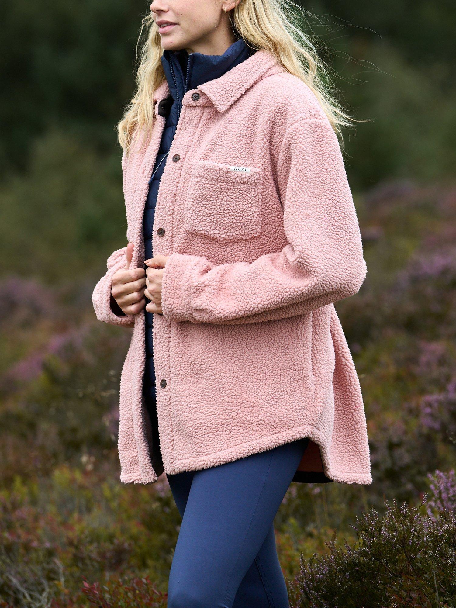 Product image 2 of 7, which shows ACAI Outlander Fleece Shirt, Dusky Pink, 6