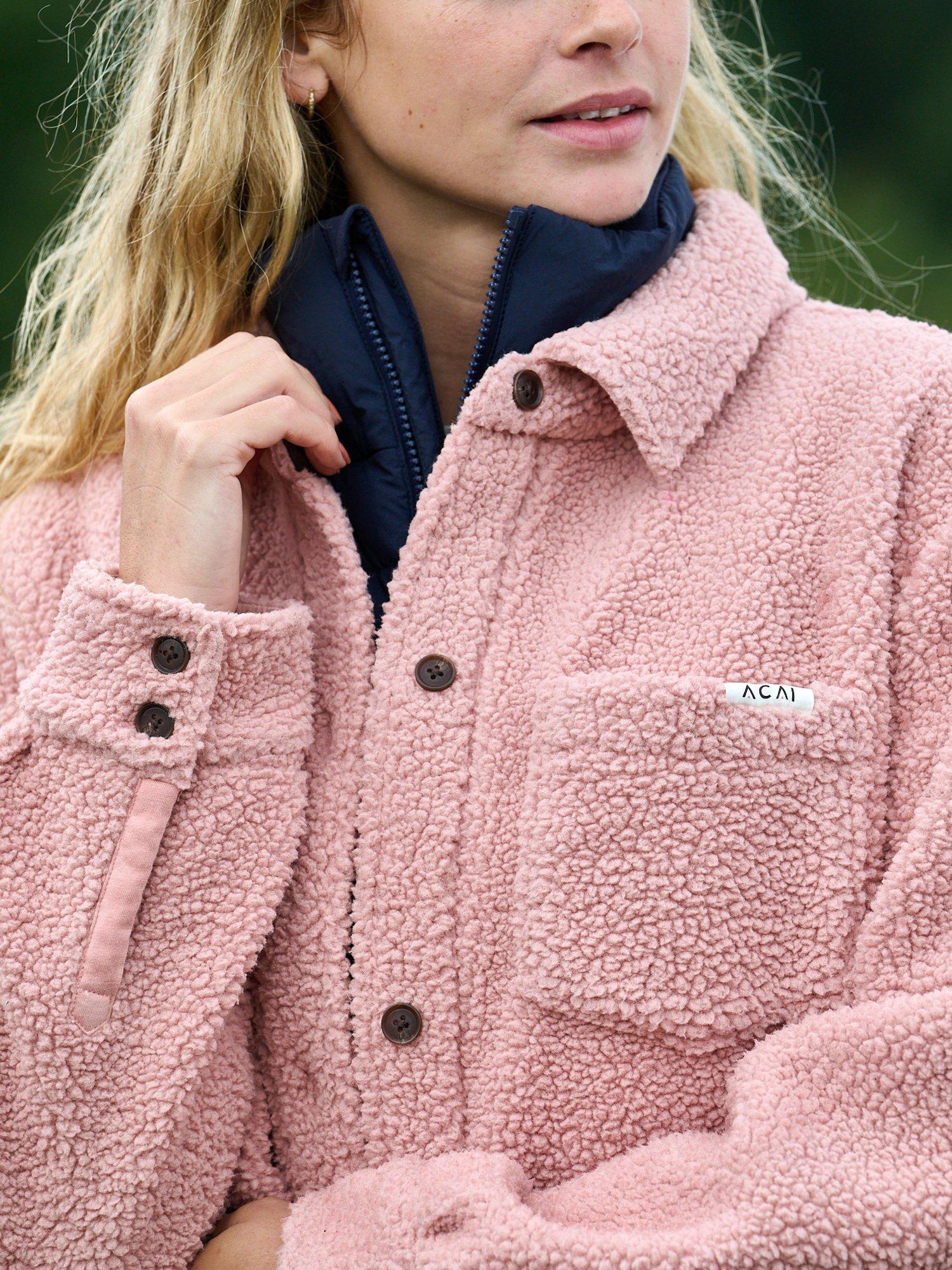 Product image 5 of 7, which shows ACAI Outlander Fleece Shirt, Dusky Pink, 6