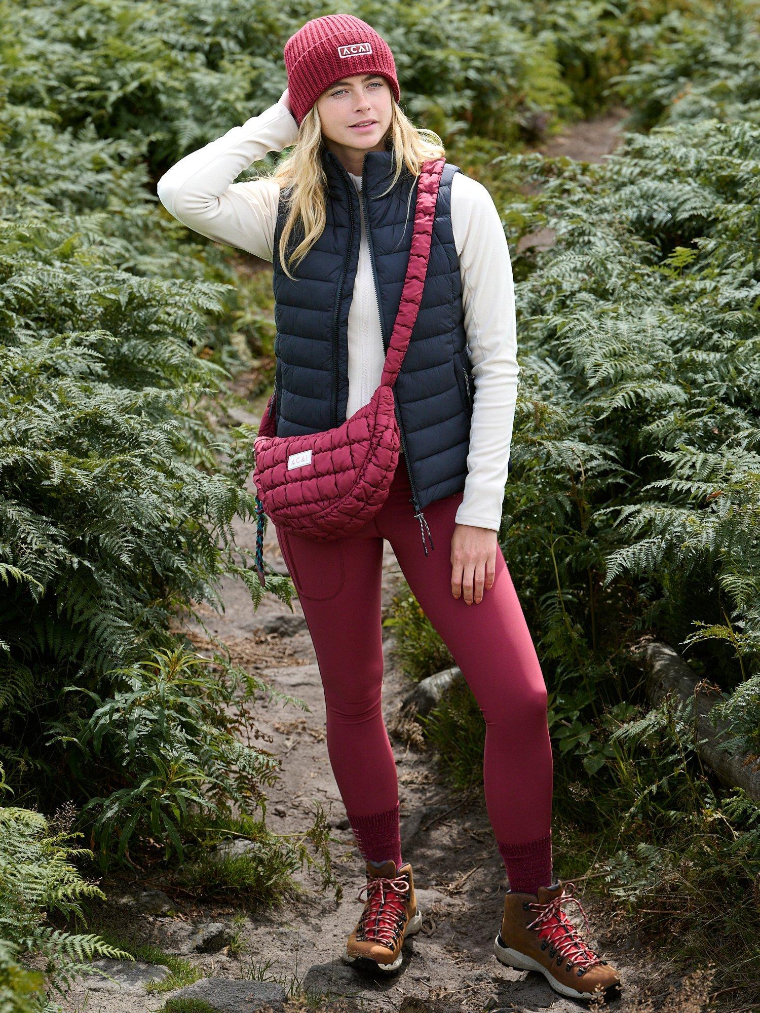 Product image 5 of 5, which shows ACAI Softshell Leggings, Cabernet, XXS Reg