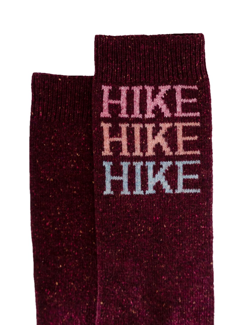 Product image 2 of 2, which shows ACAI Hike Hike Hike Wool Blend Socks, Cabernet