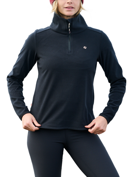 ACAI Endurasoft Quarter Zip Top, Black