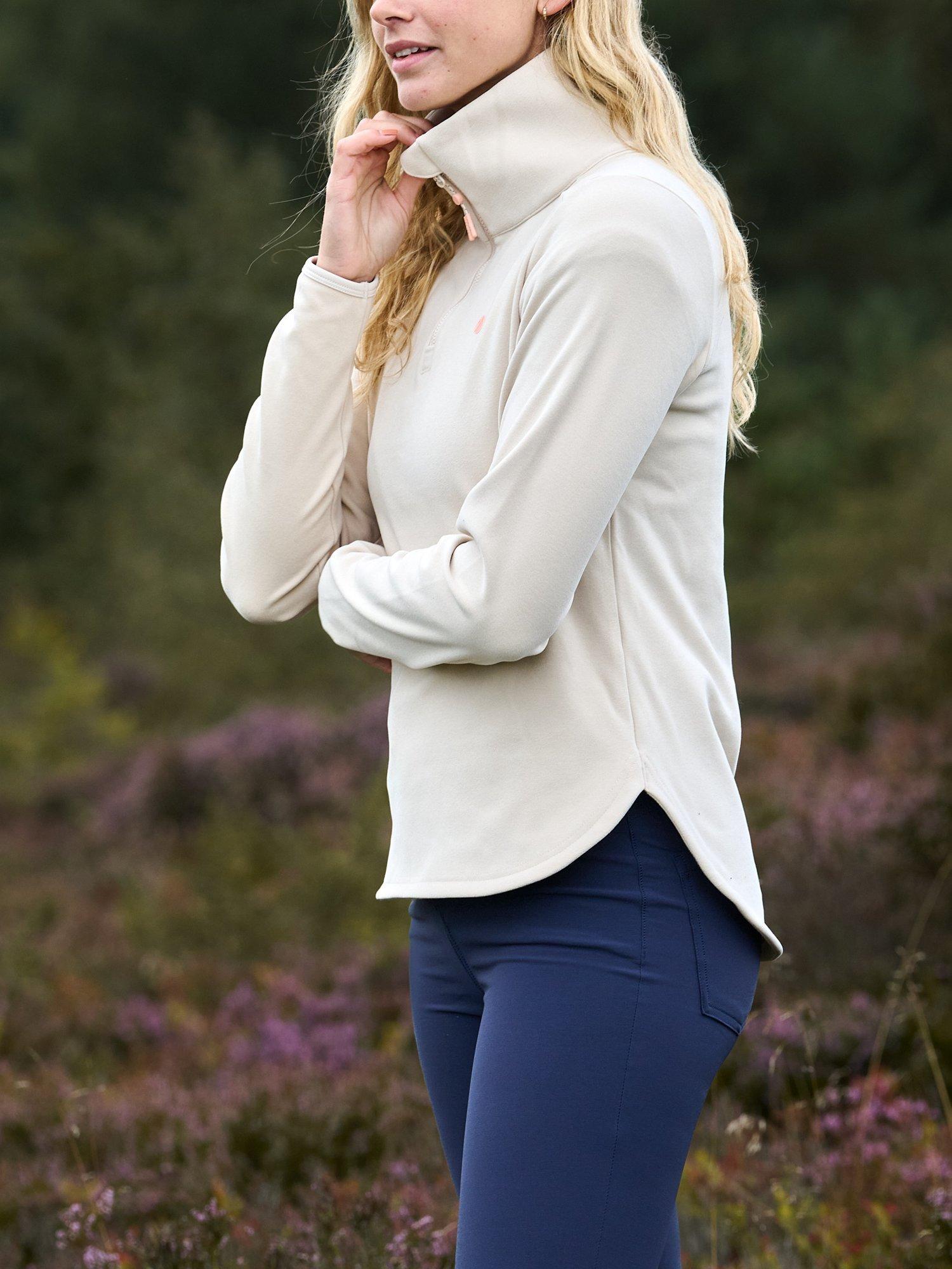 Product image 2 of 5, which shows ACAI Endurasoft Quarter Zip Top, Off White, 6