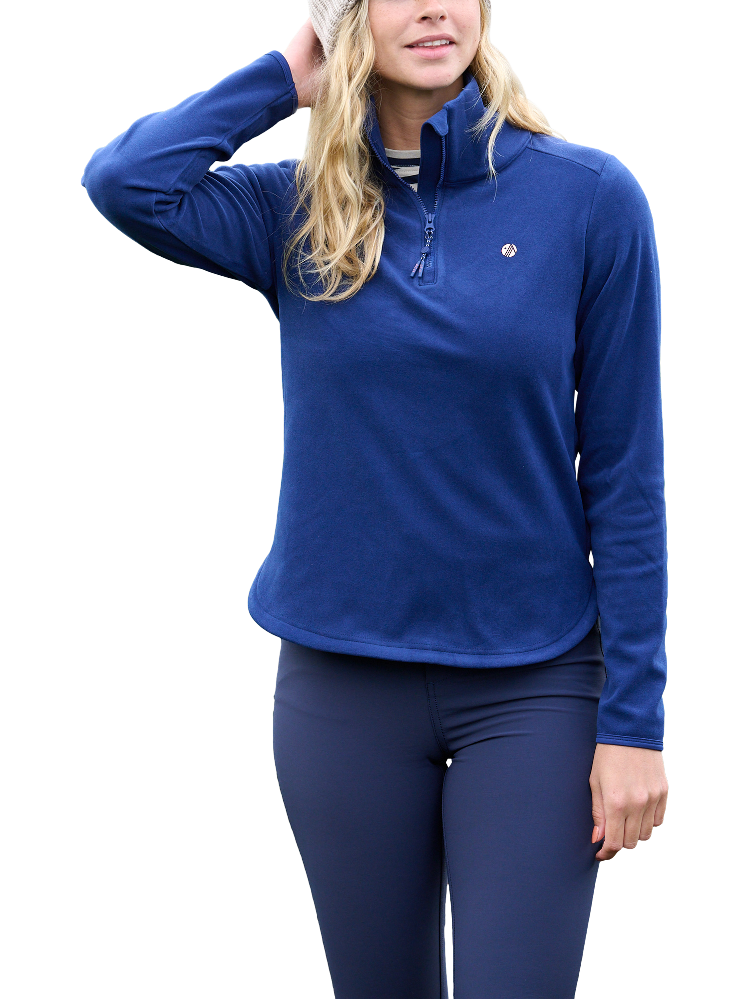 Product image 1 of 6, which shows ACAI Endurasoft Quarter Zip Top, Twilight Blue, 6