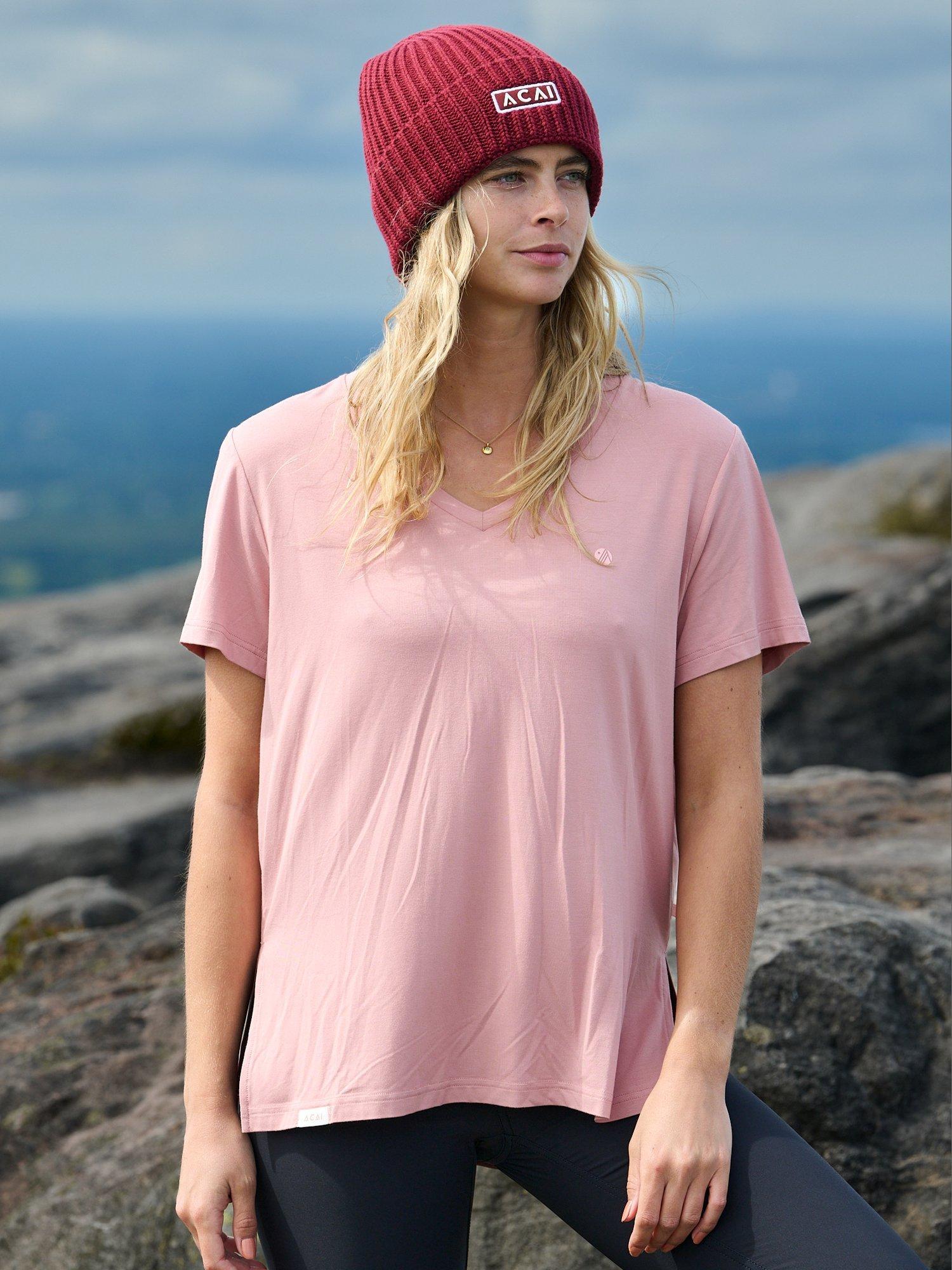 Product image 1 of 3, which shows ACAI Relax T-Shirt, Dusky Pink, 6