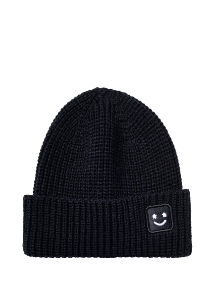 Small Stuff Kids' Knitted Beanie Hat and Gloves Set, Black - view 2, Black