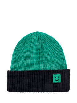 Small Stuff Kids' Knitted Beanie Hat and Gloves Set - view 2, Green