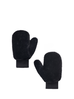 Small Stuff Kids' Faux Fur Mittens, Black - view 2, Black