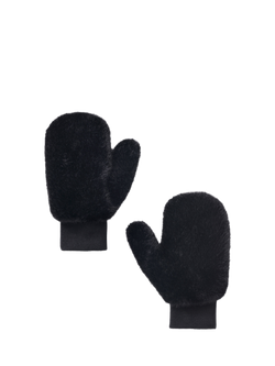 Small Stuff Kids' Faux Fur Mittens, Black, Black
