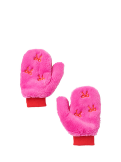 Small Stuff Kids' Faux Fur Mittens, Pink - view 2, Pink