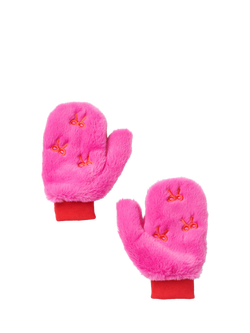 Small Stuff Kids' Faux Fur Mittens, Pink, Pink