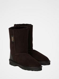 Celtic & Co. Men's Aqualamb Sheepskin Short Boots, Darkest Brown - view 2, Darkest Brown