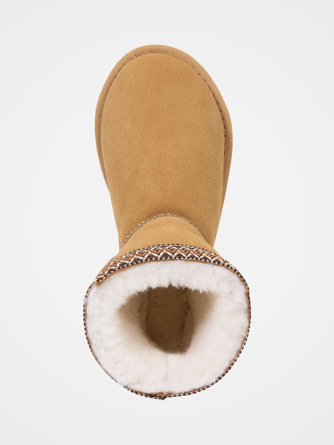 Product image 5 of 6, which shows Celtic & Co. Braid Trim Sheepskin Short Boots, Spice, 3