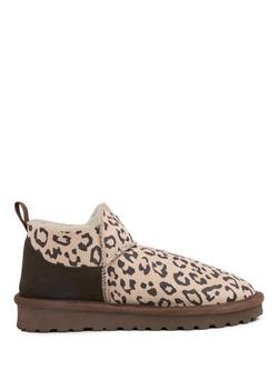 Celtic & Co. Celt Super Shortie Sheepskin Boots, Leopard, Leopard