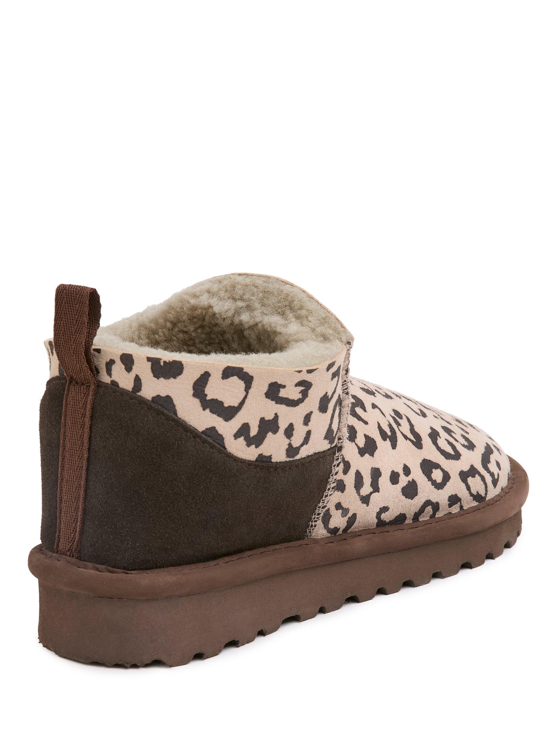 Product image 4 of 6, which shows Celtic & Co. Celt Super Shortie Sheepskin Boots, Leopard, 3