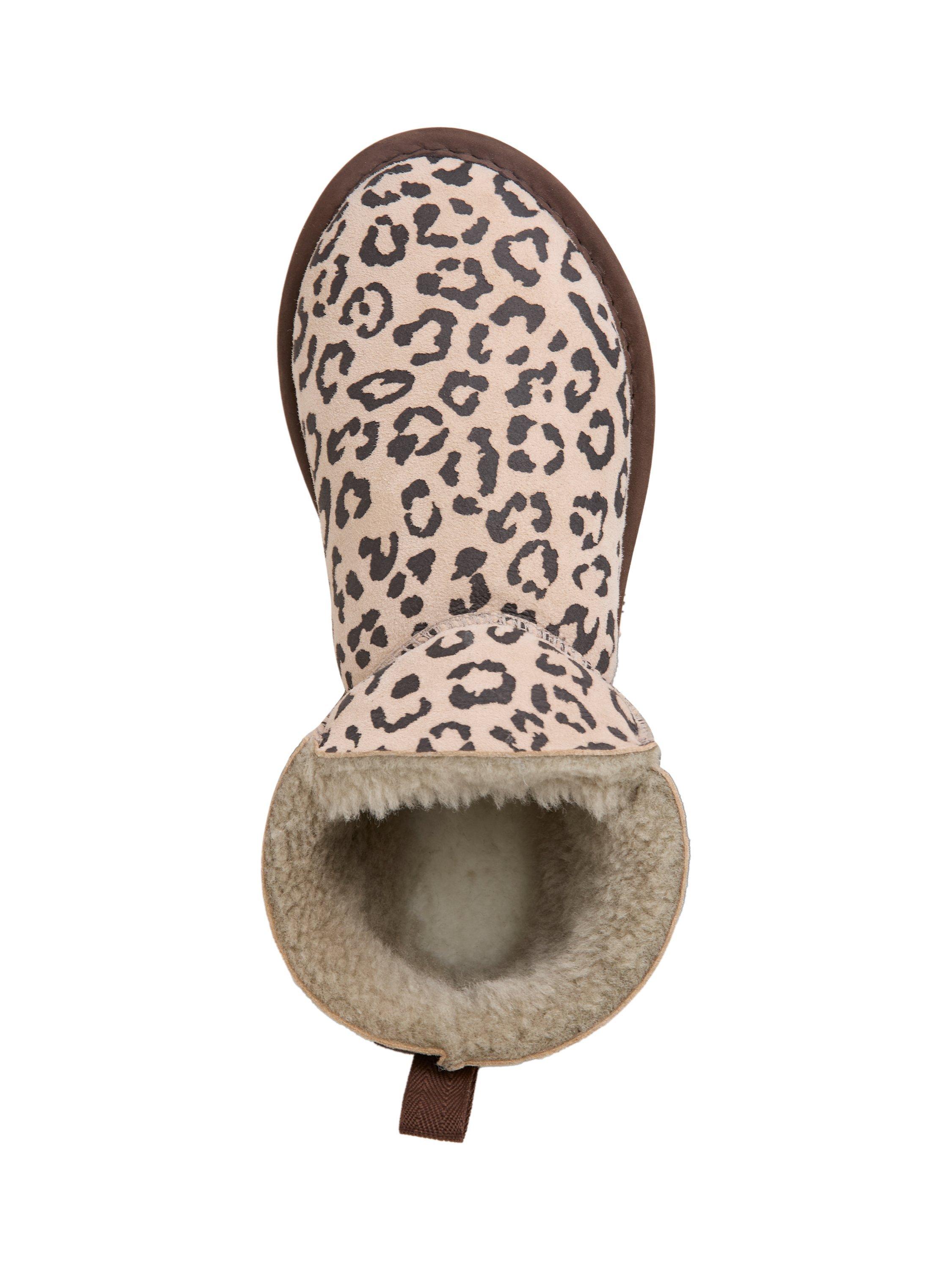 Product image 5 of 6, which shows Celtic & Co. Celt Super Shortie Sheepskin Boots, Leopard, 3