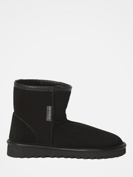 Celtic & Co. Classic Shortie Sheepskin Boots, Black, Black