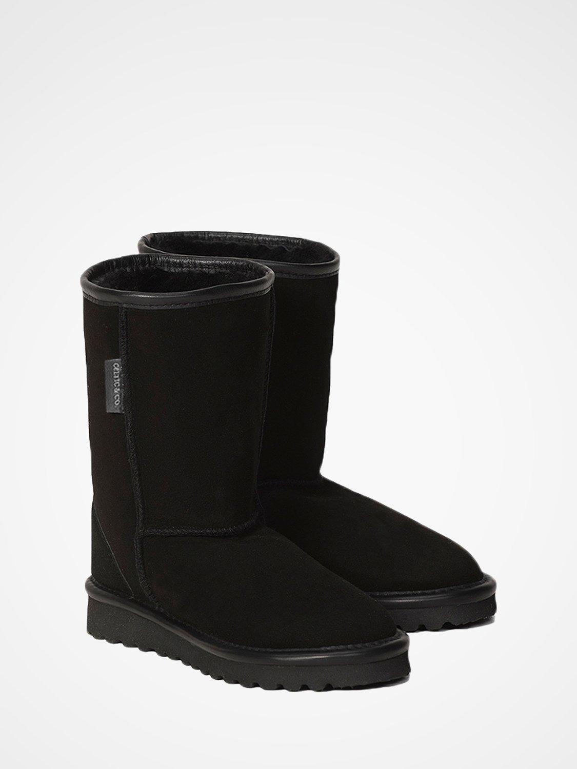 Product image 2 of 4, which shows Celtic & Co. Classic Sheepskin Boots, Black, 3