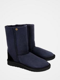Celtic & Co. Original Celt Sheepskin Boots, Navy - view 2, Navy
