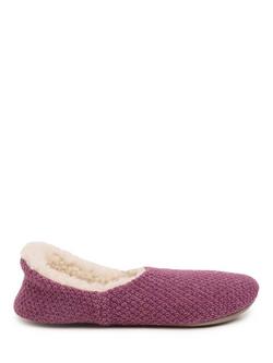 Celtic & Co. Knitted Cocoon Slippers, Sloeberry Fleck