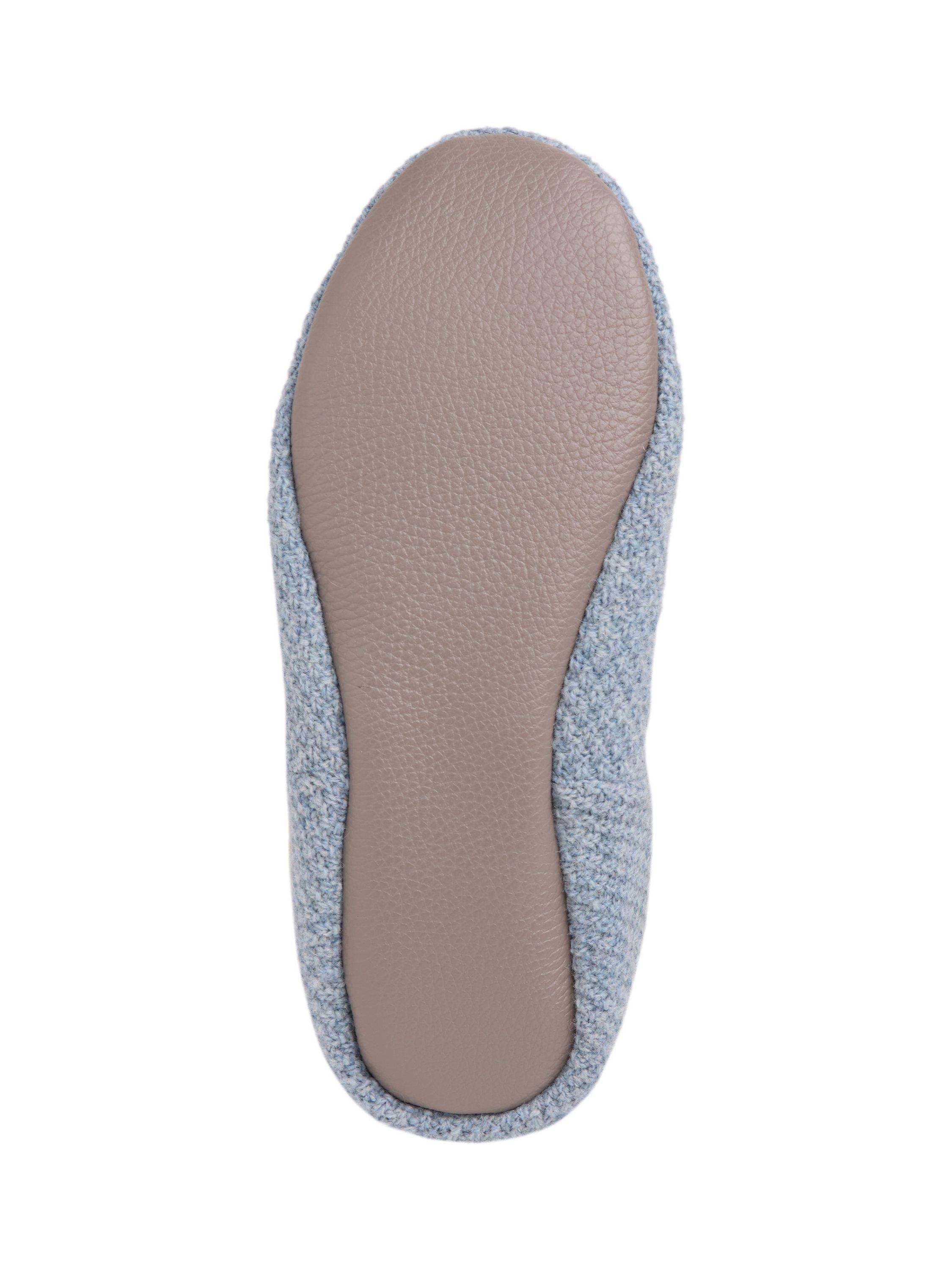 Product image 6 of 6, which shows Celtic & Co. Knitted Cocoon Slippers, Vintage Blue, 3