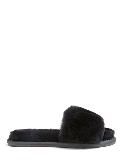 Celtic & Co. Sheepskin Luxe Slider Slippers, Navy, Navy