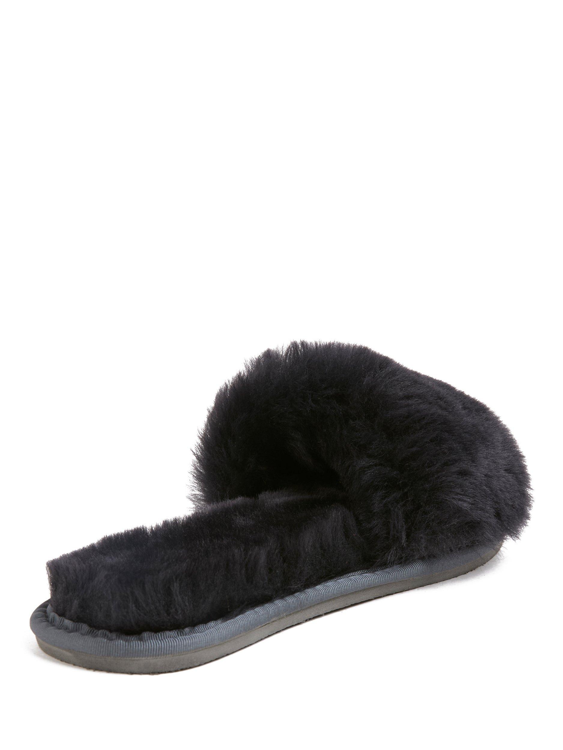 Product image 4 of 6, which shows Celtic & Co. Sheepskin Luxe Slider Slippers, Navy, 3