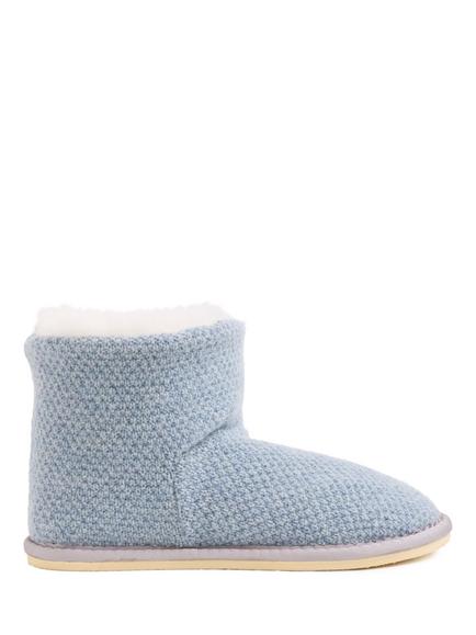 Celtic & Co. Knitted Shortie Slipper Boots, Vintage Blue, Vintage Blue
