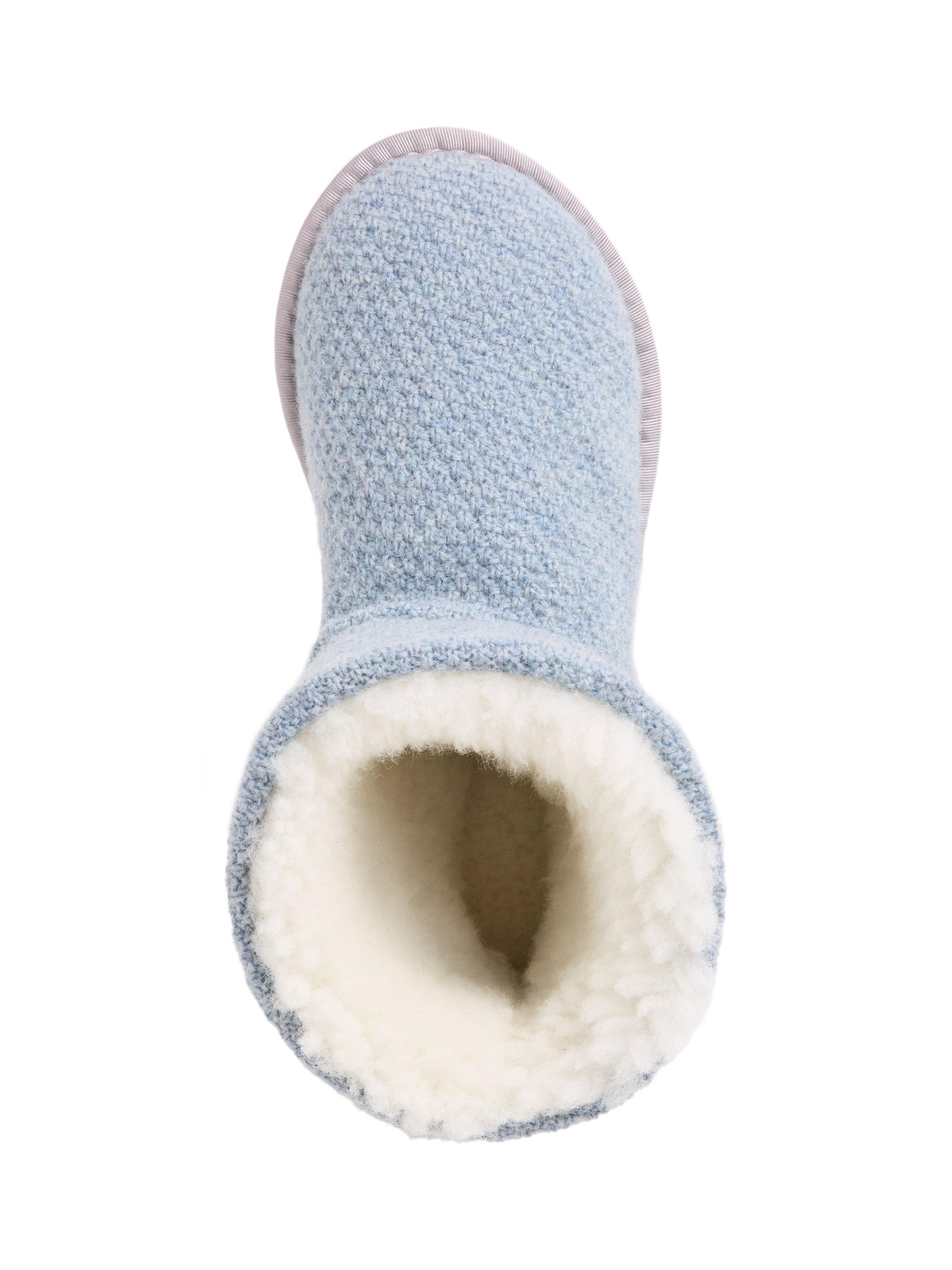 Product image 5 of 6, which shows Celtic & Co. Knitted Shortie Slipper Boots, Vintage Blue, 3