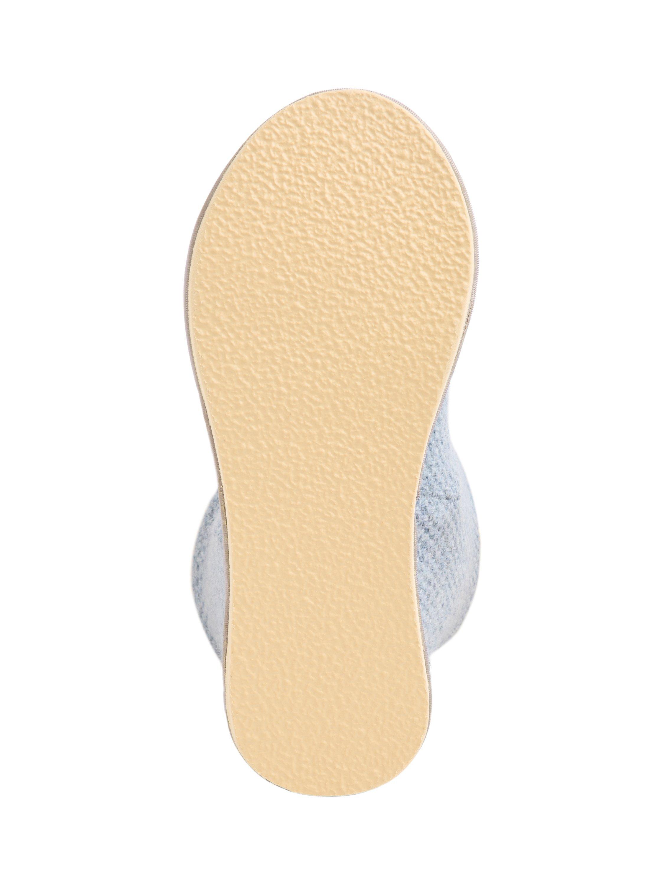 Product image 6 of 6, which shows Celtic & Co. Knitted Shortie Slipper Boots, Vintage Blue, 3