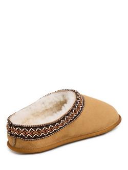Celtic & Co. Soft Sole Sheepskin Clogs, Brown - view 2, Brown
