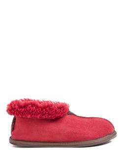 Celtic & Co. Sheepskin Soft Sole Bootee Slippers, Garnet