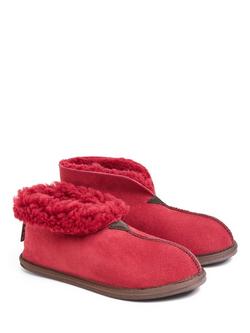 Celtic & Co. Sheepskin Soft Sole Bootee Slippers - view 2, Garnet