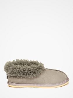 Celtic & Co. Sheepskin Bootee Slippers, Light Grey, Light Grey