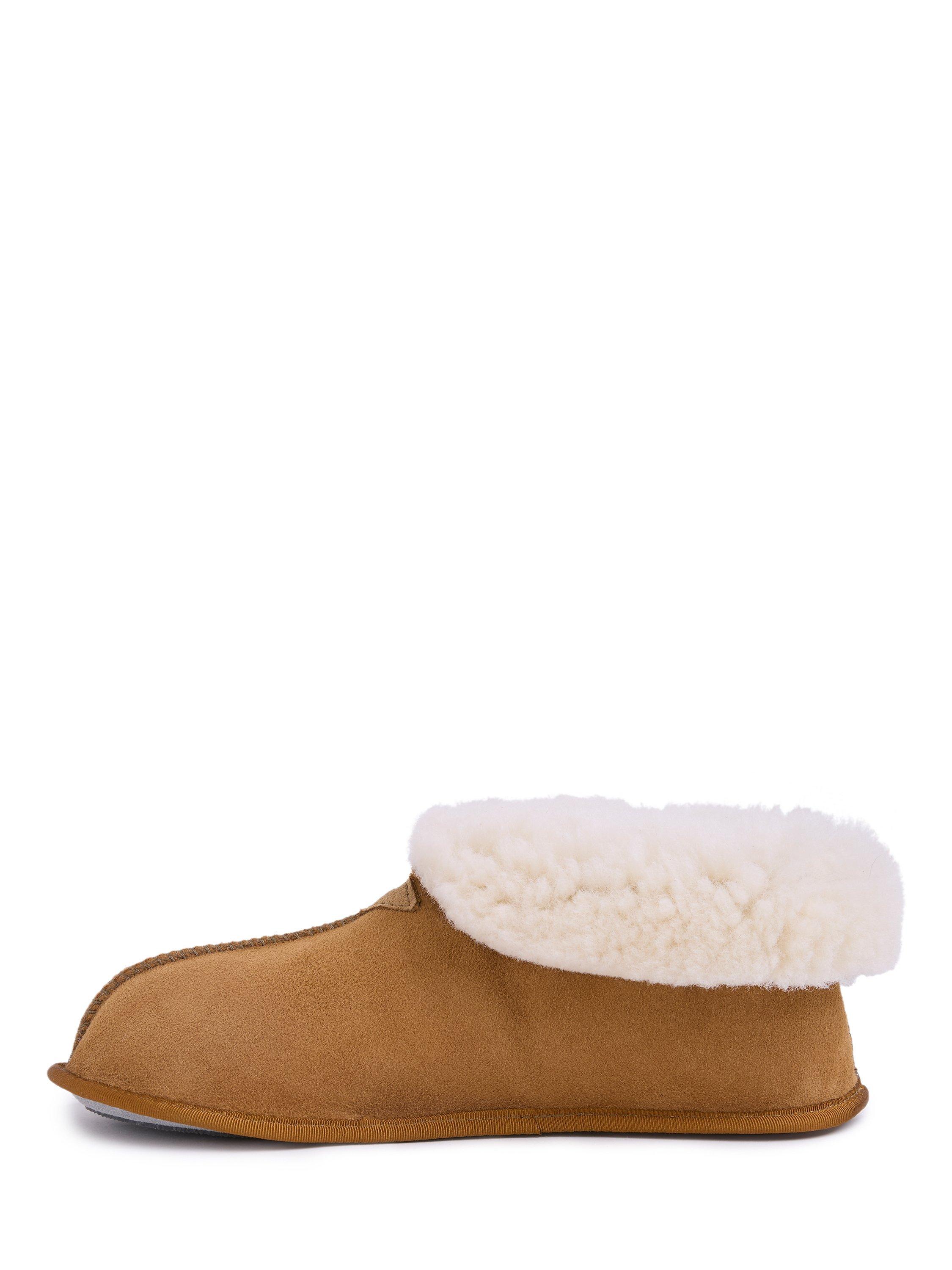 Product image 3 of 6, which shows Celtic & Co. Sheepskin Soft Sole Bootee Slippers, Spice, 3