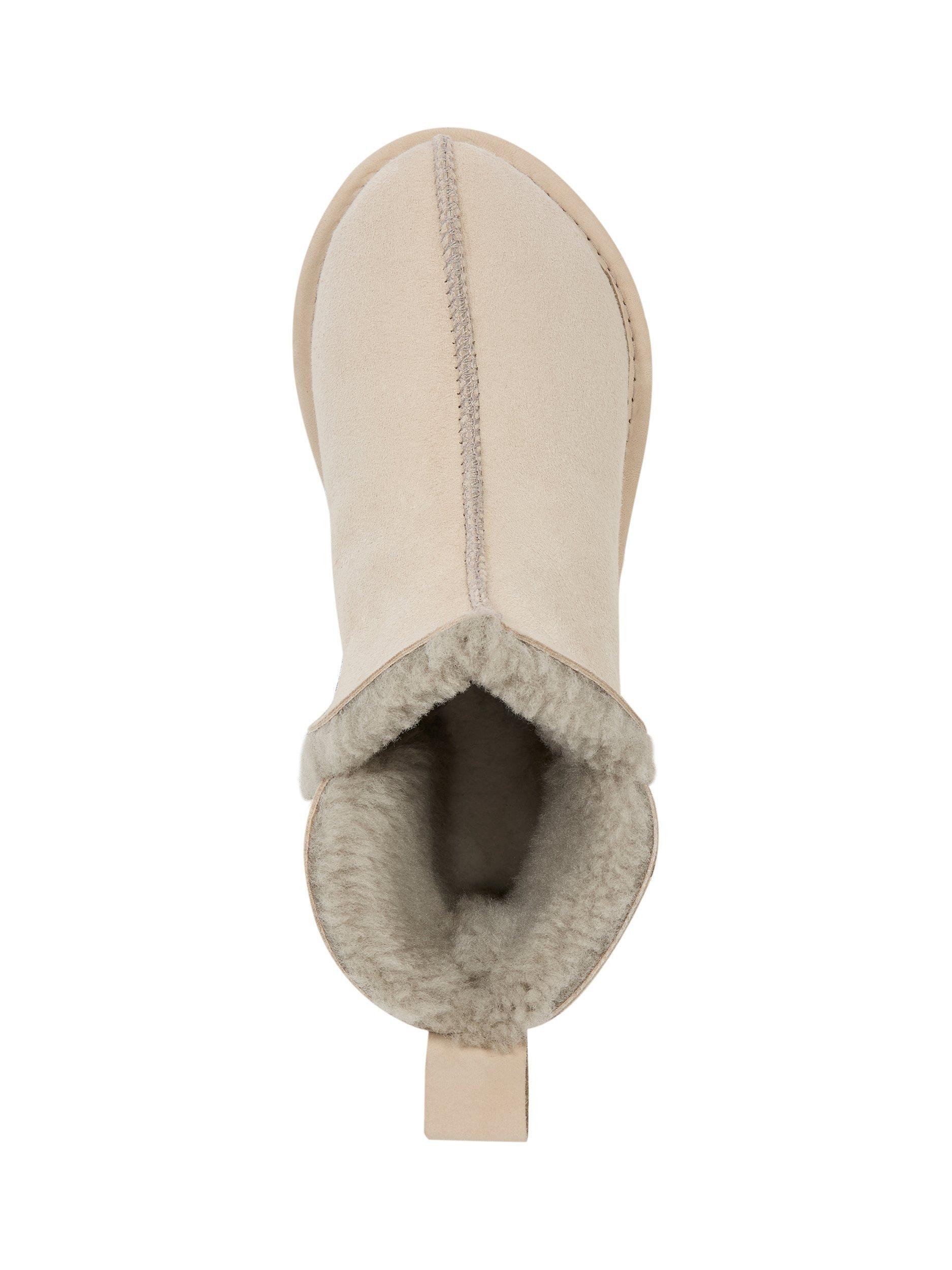 Product image 6 of 7, which shows Celtic & Co. Sheepskin Slipper Boots, Oatmeal, 3