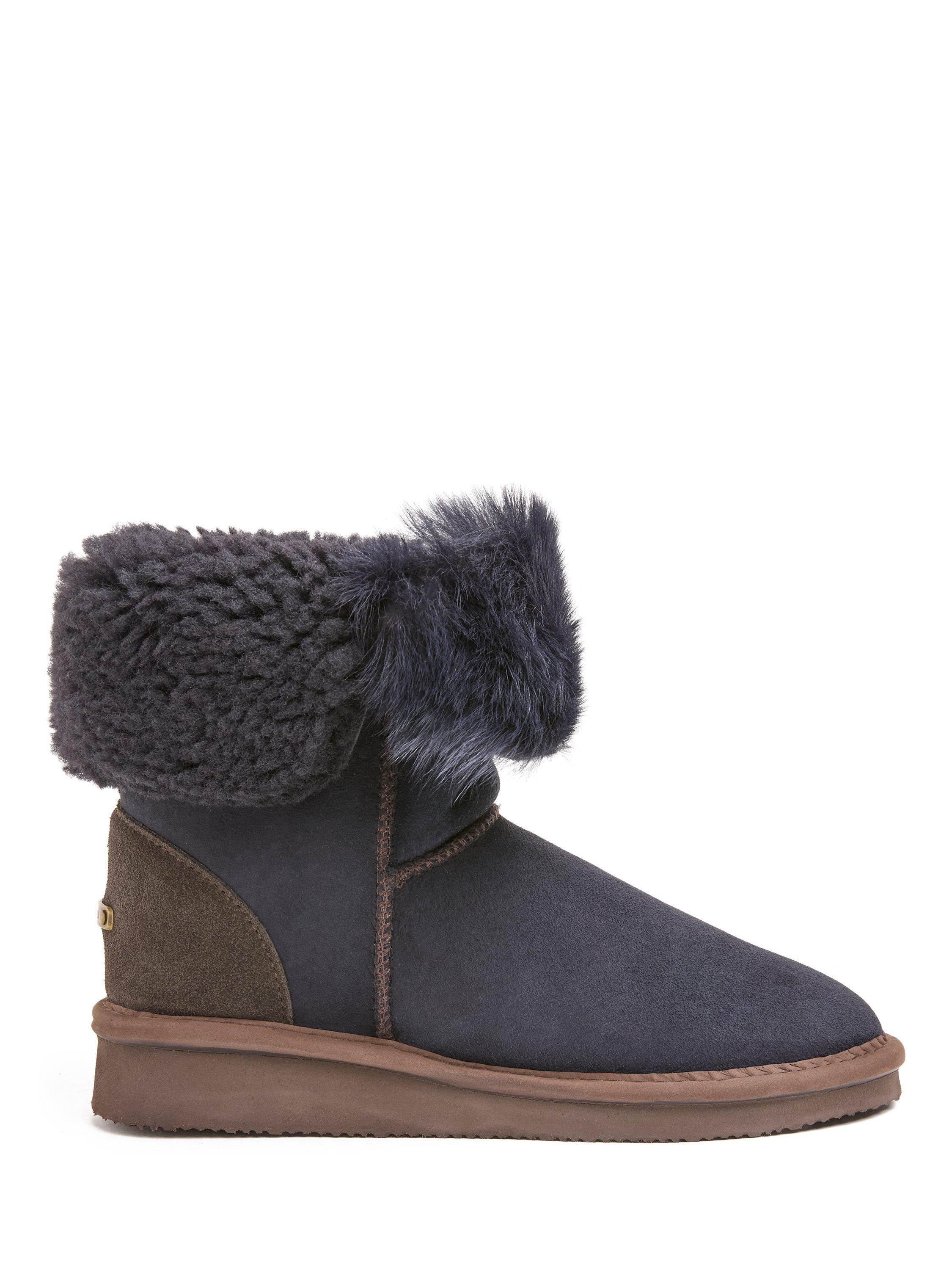 Product image 1 of 5, which shows Celtic & Co. Toscana Trim Slipper Boots, Dark Navy, 3
