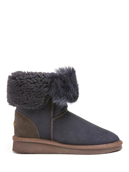 Celtic & Co. Toscana Trim Slipper Boots, Dark Navy, Dark Navy