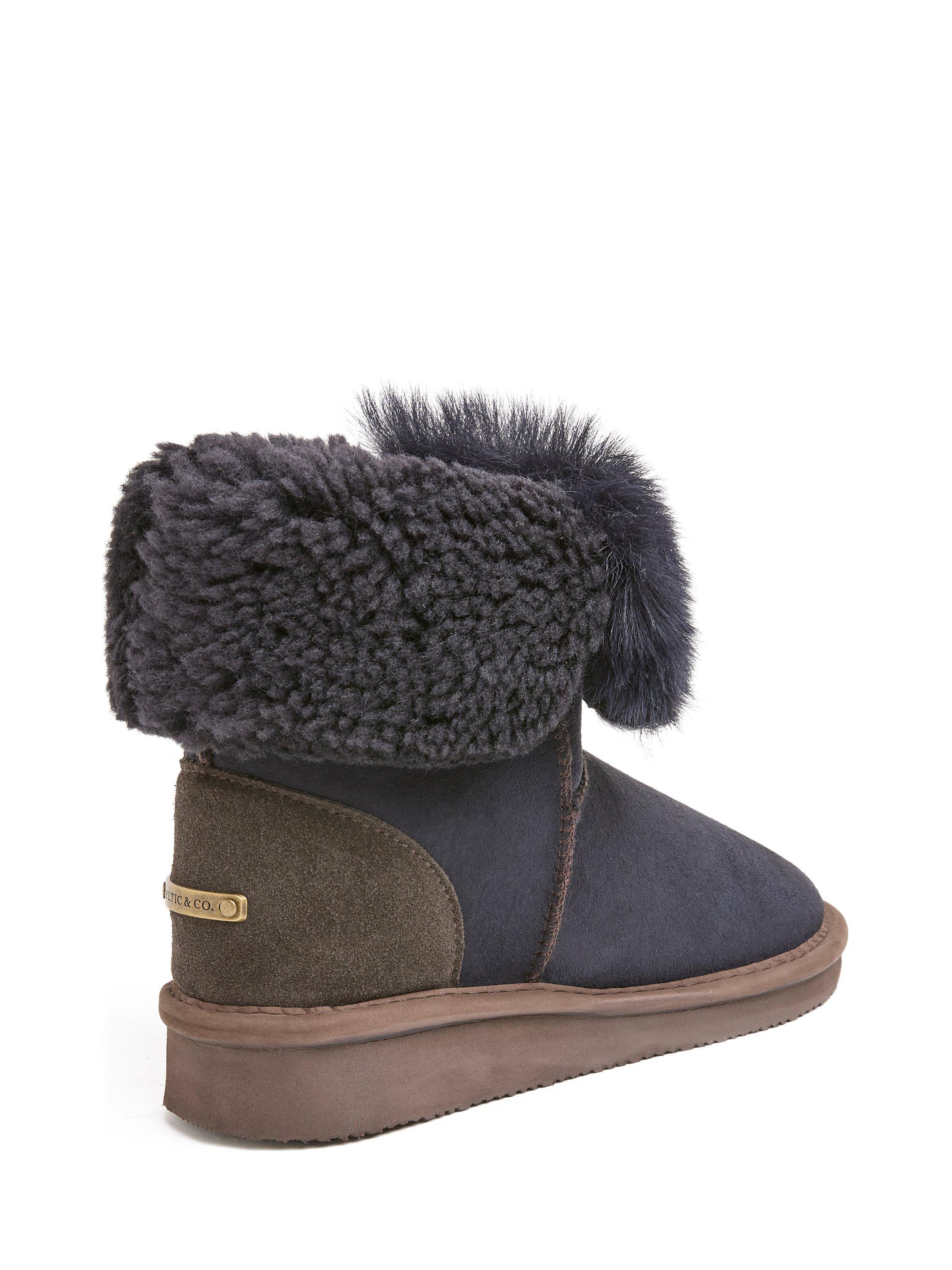 Product image 4 of 5, which shows Celtic & Co. Toscana Trim Slipper Boots, Dark Navy, 3