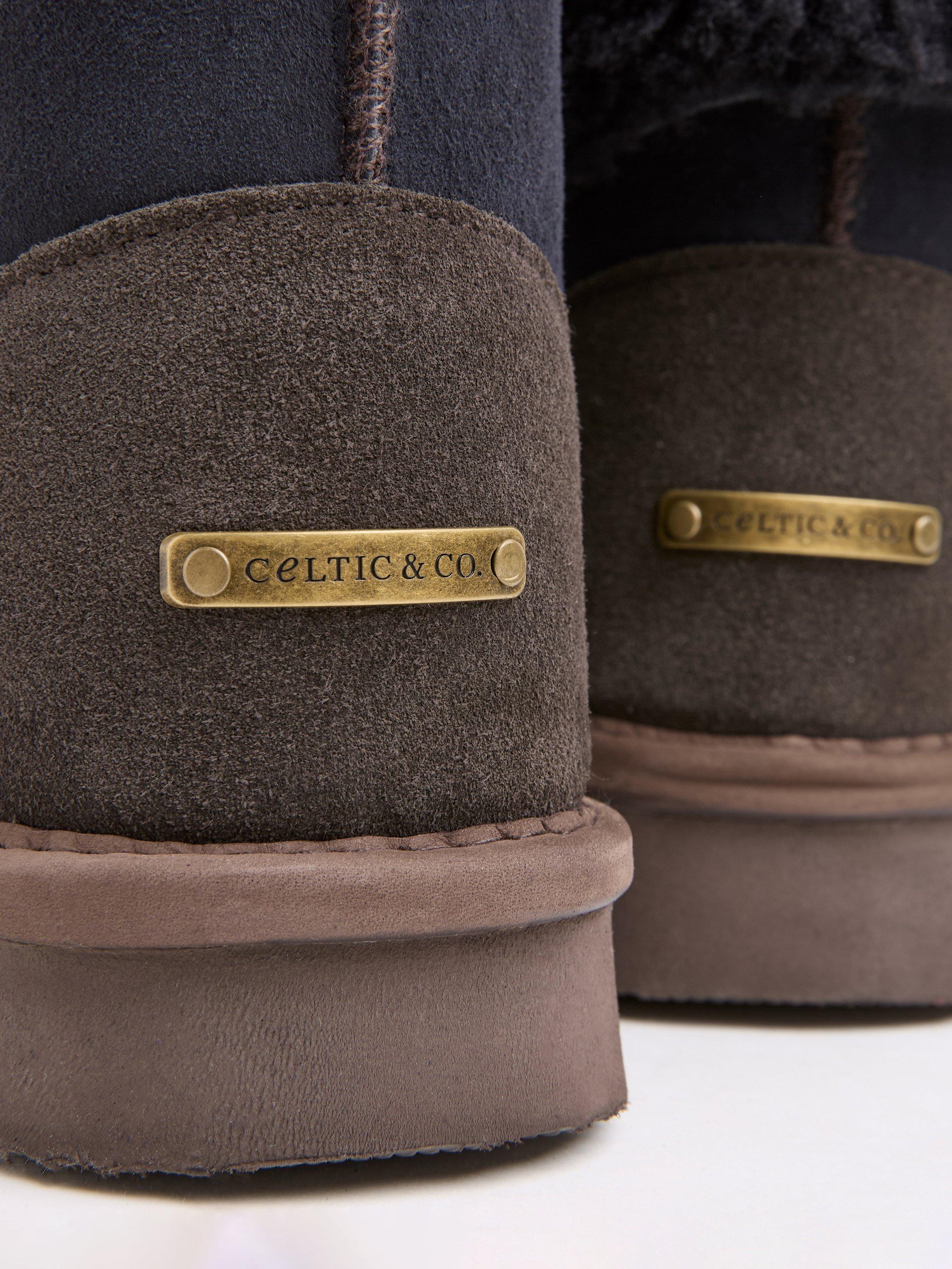 Product image 5 of 5, which shows Celtic & Co. Toscana Trim Slipper Boots, Dark Navy, 3