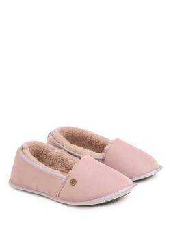 Celtic & Co. Venetian Sheepskin Ballerina Slippers, Dusky Pink - view 2, Dusky Pink